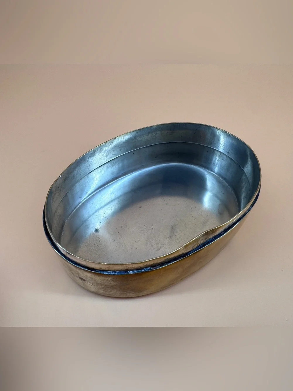 Silverplated Oval Repousse Jewelry Trinket Box